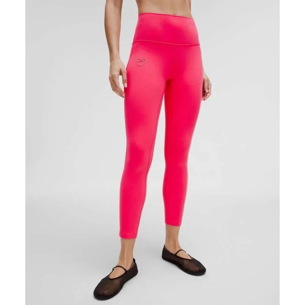 Disney x Lululemon Align High-Rise leggings in the vibrant "Lip Gloss" pink colo